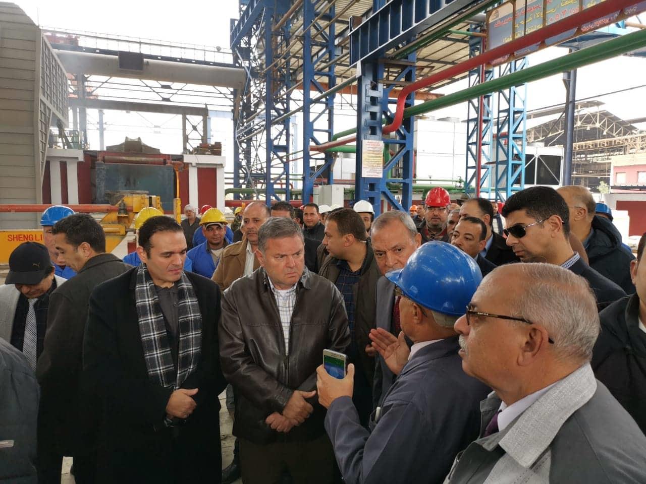 مصر: هشام توفيق يقوم بزيارة تفقدية لمصانع الدلتا للصلب لمتابعة أخر ما تم من أعمال التطوير بالشركة