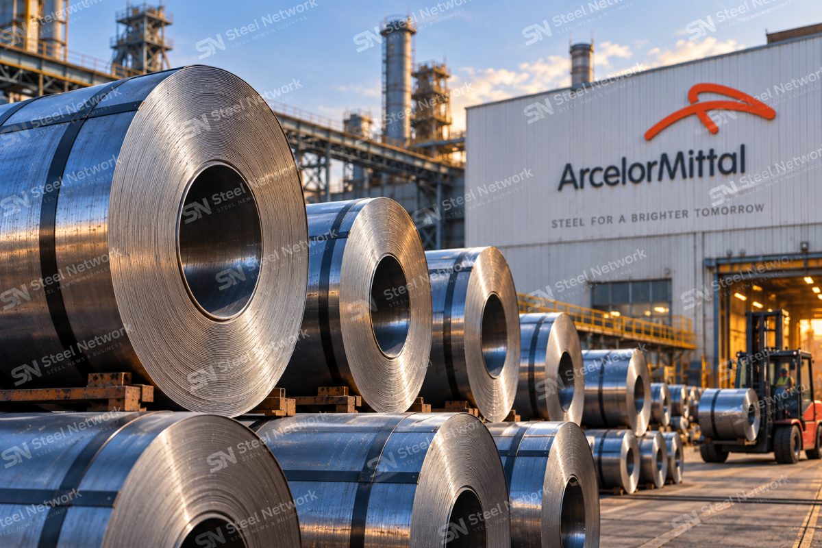 ArcelorMittal ترفع أسعار لفائف الصلب الساخن في أوروبا 20 يورو للطن