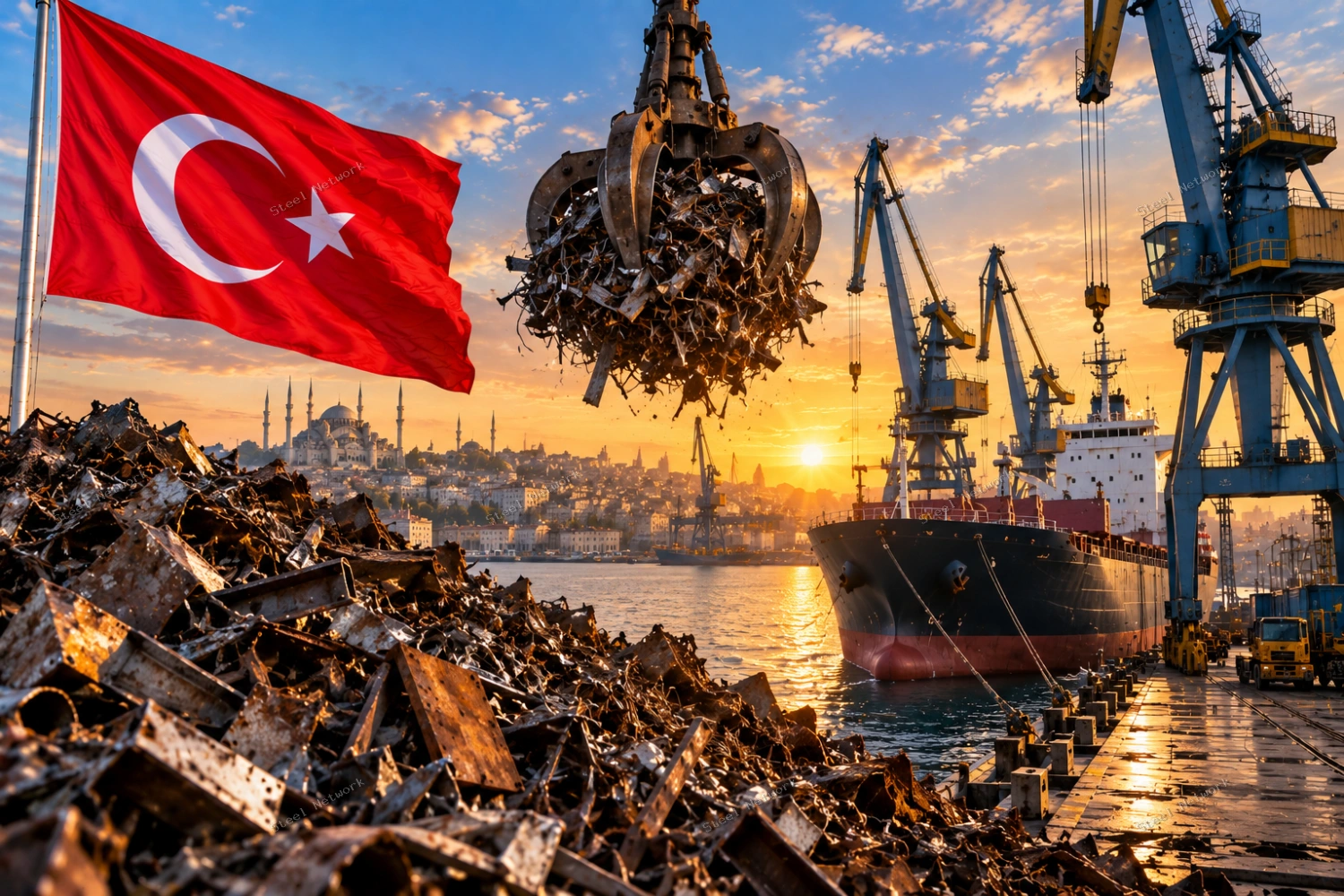🇹🇷 واردات تركيا من الخردة ترتفع 4% إلى 12.7 مليون طن خلال 8 أشهر